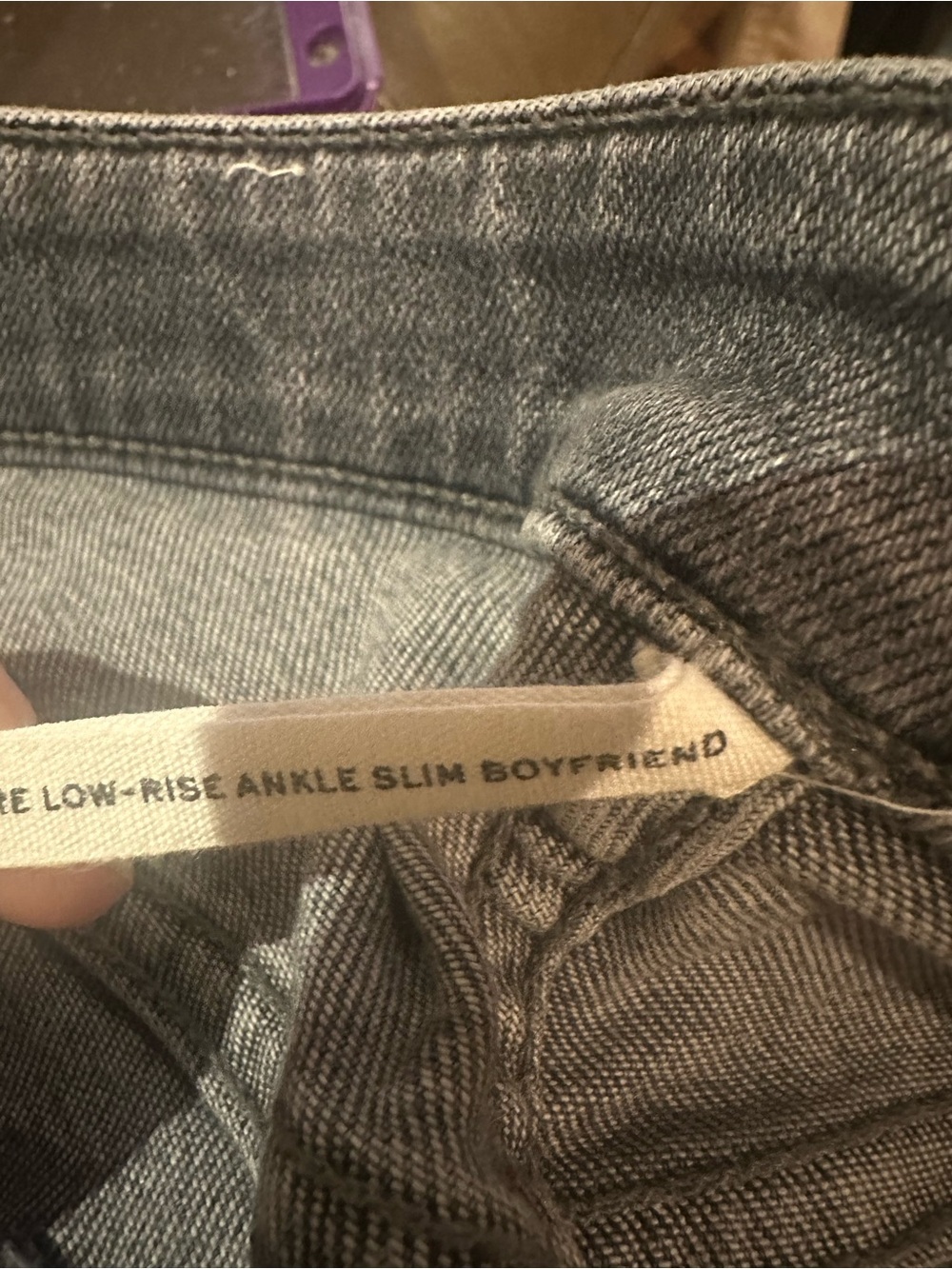 Rag & Bone Dre Low-rise Ankle Slim Boyfriend Jean in Gray EUC - Picture 7 of 8
